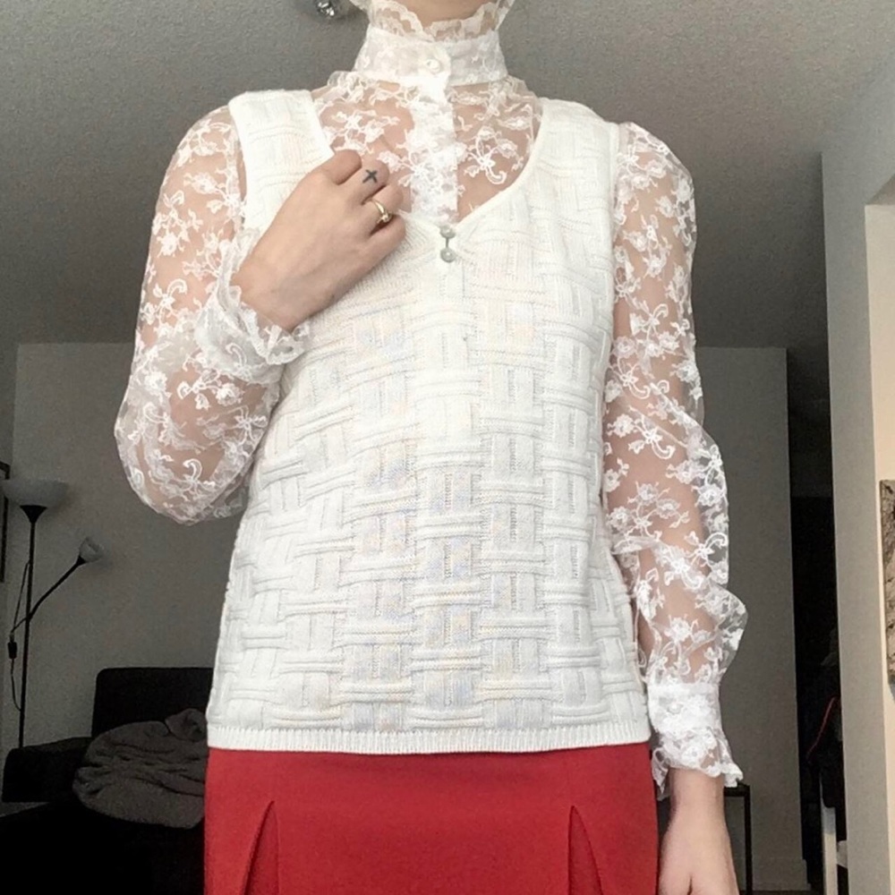 Vintage white vest